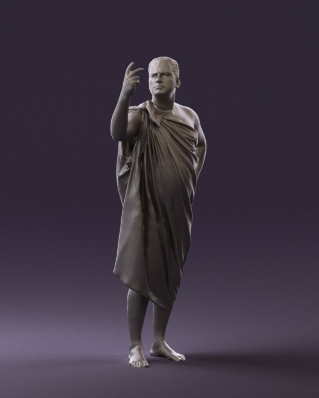 Download man in ceasar style 0594 3d print ready 3D Model