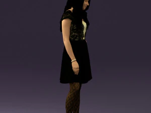 woman in black white blouse 0603 3d print ready 3D Print Model