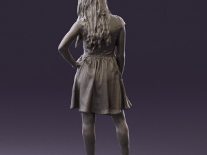 woman in black white blouse 0603 3d print ready Modèles 3D en vedette