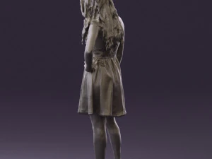 woman in black white blouse 0603 3d print ready 3D Print Model