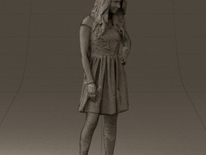 woman in black white blouse 0603 3d print ready Modèles 3D en vedette