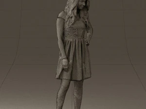 woman in black white blouse 0603 3d print ready 3D Print Model
