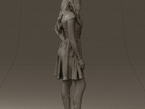 woman in black white blouse 0603 3d print ready Modèles 3D en vedette