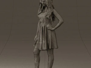 woman in black white blouse 0603 3d print ready 3D Print Model