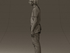 junior in blue shirt jeans 0589 3D Model