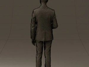 man in blue suit with tablet 0595 3d print ready 3D Print Model
