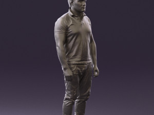 man in blue polo jeans 0599 3d print ready Modèles 3D en vedette