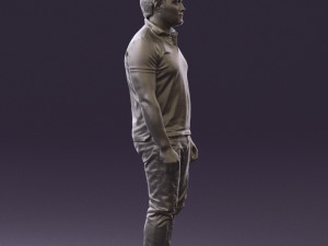man in blue polo jeans 0599 3d print ready Modèles 3D en vedette