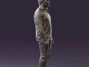 man in blue polo jeans 0599 3d print ready 3D Print Model