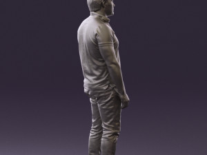 man in blue polo jeans 0599 3d print ready Modèles 3D en vedette