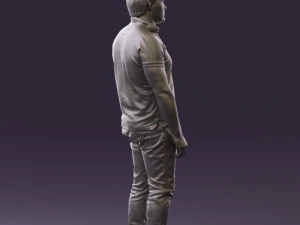 man in blue polo jeans 0599 3d print ready 3D Print Model