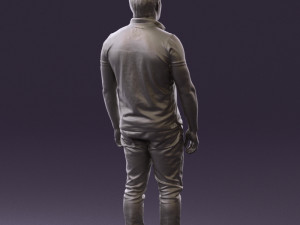man in blue polo jeans 0599 3d print ready Modèles 3D en vedette