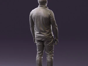 man in blue polo jeans 0599 3d print ready 3D Print Model