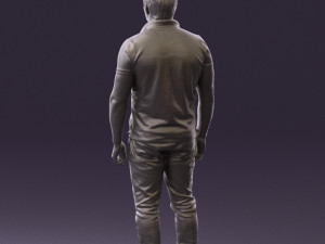 man in blue polo jeans 0599 3d print ready Modèles 3D en vedette