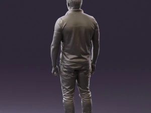man in blue polo jeans 0599 3d print ready 3D Print Model