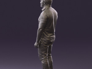 man in blue polo jeans 0599 3d print ready Modèles 3D en vedette