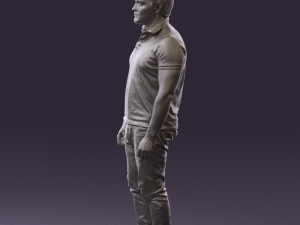 man in blue polo jeans 0599 3d print ready Modèles 3D en vedette