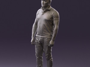 man in blue polo jeans 0599 3d print ready Modèles 3D en vedette