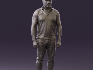 man in blue polo jeans 0599 3d print ready Modèles 3D en vedette