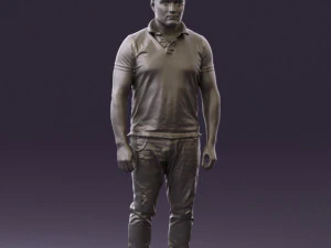 man in blue polo jeans 0599 3d print ready 3D Print Model