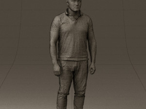 man in blue polo jeans 0599 3d print ready Modèles 3D en vedette