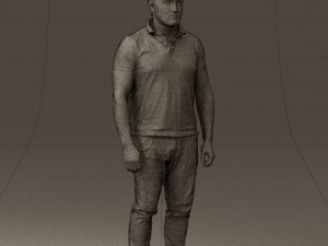 man in blue polo jeans 0599 3d print ready Modèles 3D en vedette