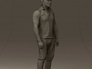 man in blue polo jeans 0599 3d print ready 3D Print Model