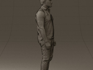 man in blue polo jeans 0599 3d print ready Modèles 3D en vedette