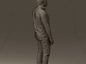 man in blue polo jeans 0599 3d print ready Modèles 3D en vedette