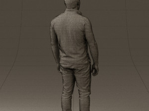 man in blue polo jeans 0599 3d print ready Modèles 3D en vedette