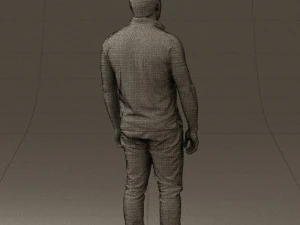 man in blue polo jeans 0599 3d print ready 3D Print Model