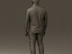 man in blue polo jeans 0599 3d print ready Modèles 3D en vedette