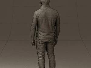 man in blue polo jeans 0599 3d print ready 3D Print Model