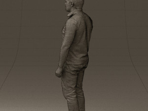 man in blue polo jeans 0599 3d print ready Modèles 3D en vedette