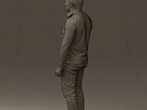 man in blue polo jeans 0599 3d print ready 3D Print Model