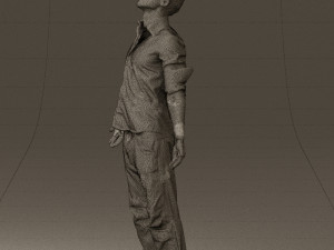 man inblessed pose in blue 0602 Modelo 3D