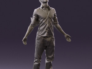 man inblessed pose in blue 0602 3d print ready 3D-printmodel