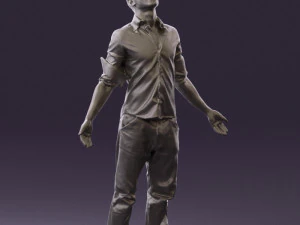 man inblessed pose in blue 0602 3d print ready 3D Print Model