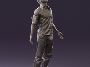 man inblessed pose in blue 0602 3d print ready 3D-printmodel