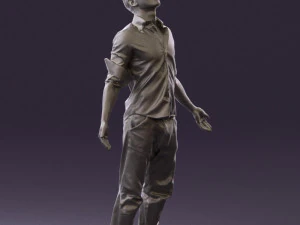 man inblessed pose in blue 0602 3d print ready 3D Print Model