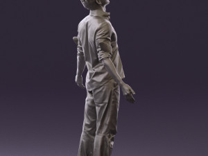 man inblessed pose in blue 0602 3d print ready 3D-printmodel