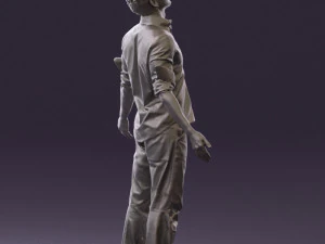 man inblessed pose in blue 0602 3d print ready 3D Print Model