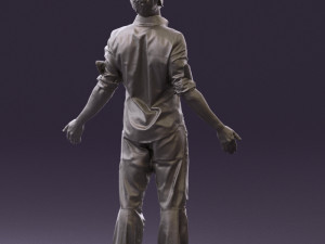 man inblessed pose in blue 0602 3d print ready 3D-printmodel