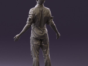 man inblessed pose in blue 0602 3d print ready 3D-printmodel