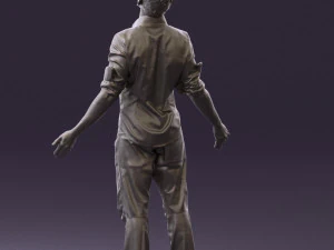 man inblessed pose in blue 0602 3d print ready 3D Print Model