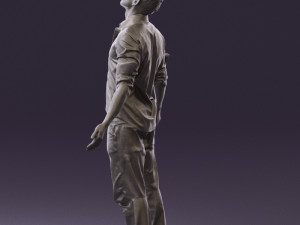 man inblessed pose in blue 0602 3d print ready 3D-printmodel