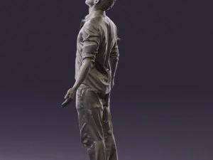 man inblessed pose in blue 0602 3d print ready 3D Print Model