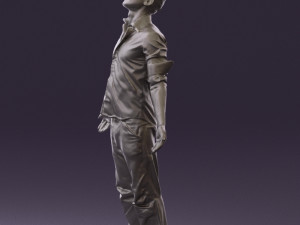 man inblessed pose in blue 0602 3d print ready 3D-printmodel