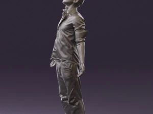 man inblessed pose in blue 0602 3d print ready 3D Print Model