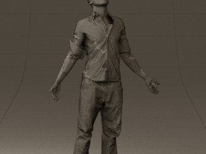 man inblessed pose in blue 0602 3d print ready 3D-printmodel